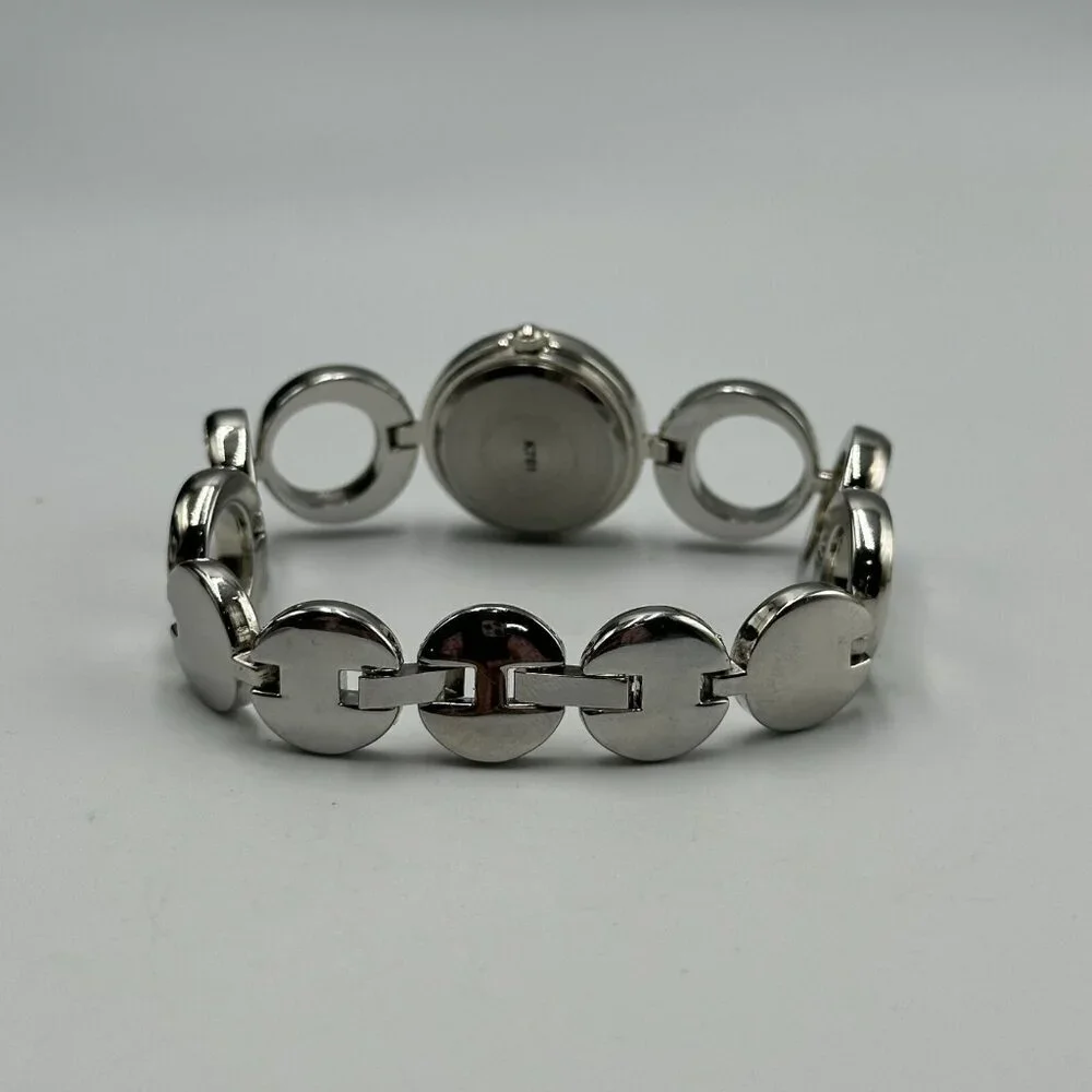 Vivani Watch Women Silver Tone Round Dial Rhinestone Accent Band New Battery 8